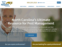 Tablet Screenshot of ncpestmanagement.org